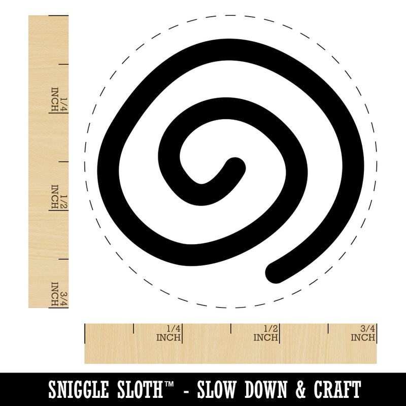 Spiral Doodle Rubber Stamp for Stamping Crafting Planners