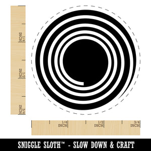 Spiral Swirl in Circle Rubber Stamp for Stamping Crafting Planners