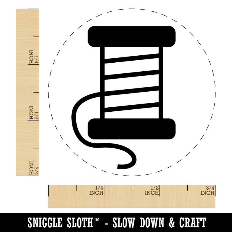 Spool of Thread Sewing Rubber Stamp for Stamping Crafting Planners