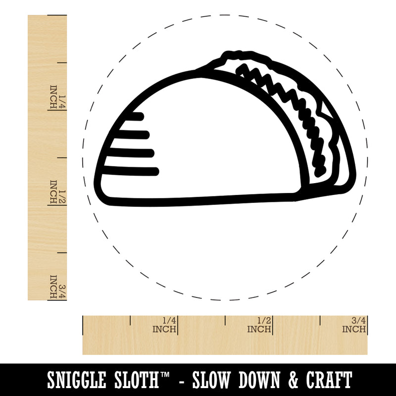 Taco Doodle Rubber Stamp for Stamping Crafting Planners