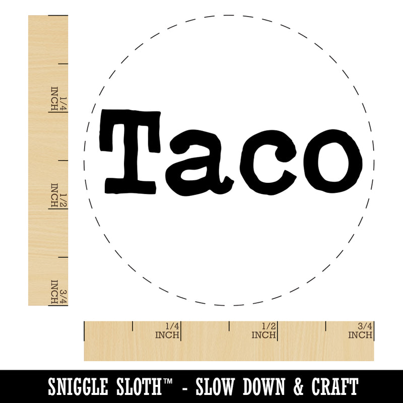 Taco Fun Text Rubber Stamp for Stamping Crafting Planners