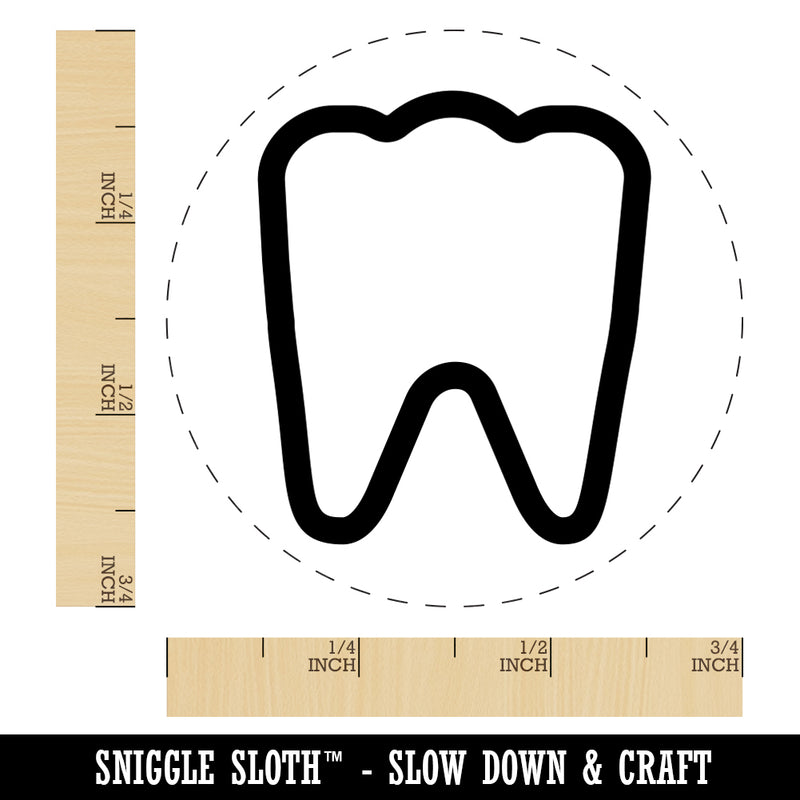 Tooth Outline Rubber Stamp for Stamping Crafting Planners