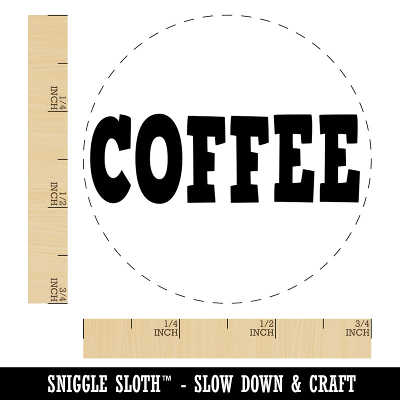 Coffee Fun Text Rubber Stamp for Stamping Crafting Planners