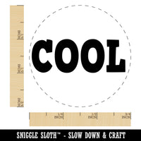 Cool Fun Text Rubber Stamp for Stamping Crafting Planners