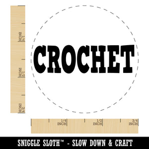Crochet Fun Text Rubber Stamp for Stamping Crafting Planners