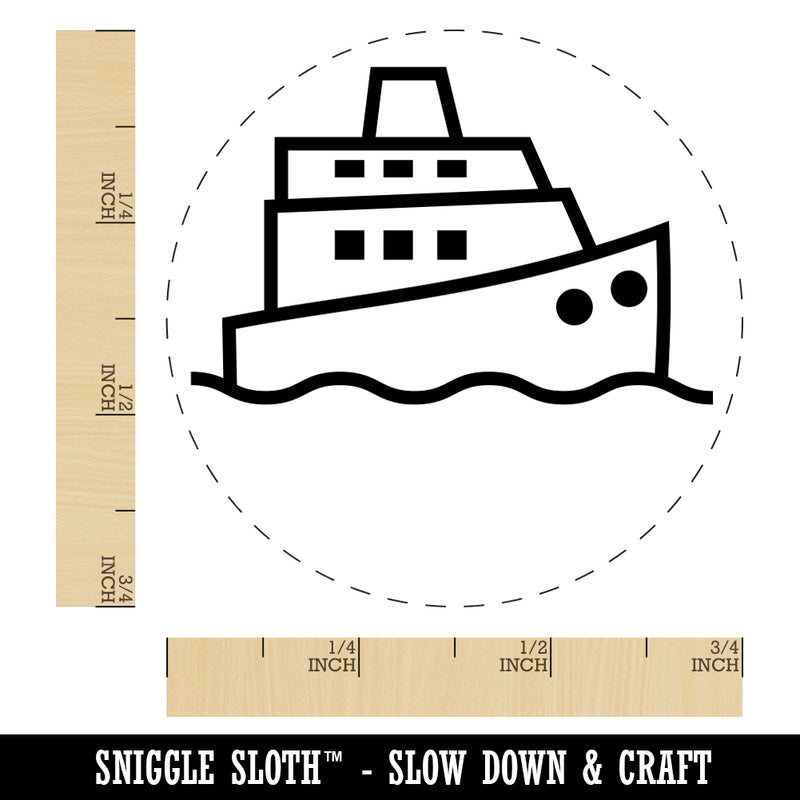 Cruise Ship Yacht Travel Boat Rubber Stamp for Stamping Crafting Planners