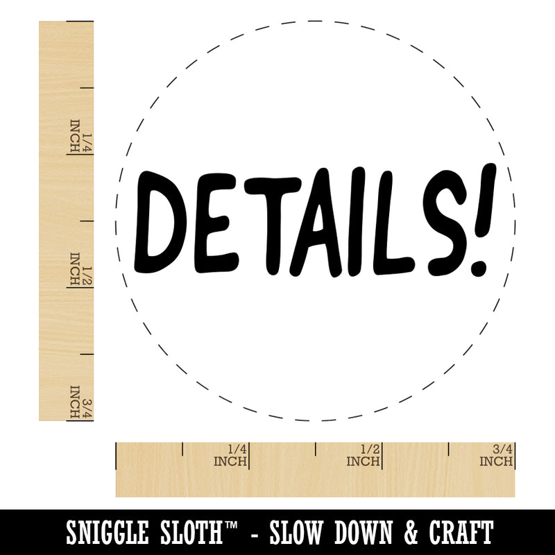 Details Text Rubber Stamp for Stamping Crafting Planners