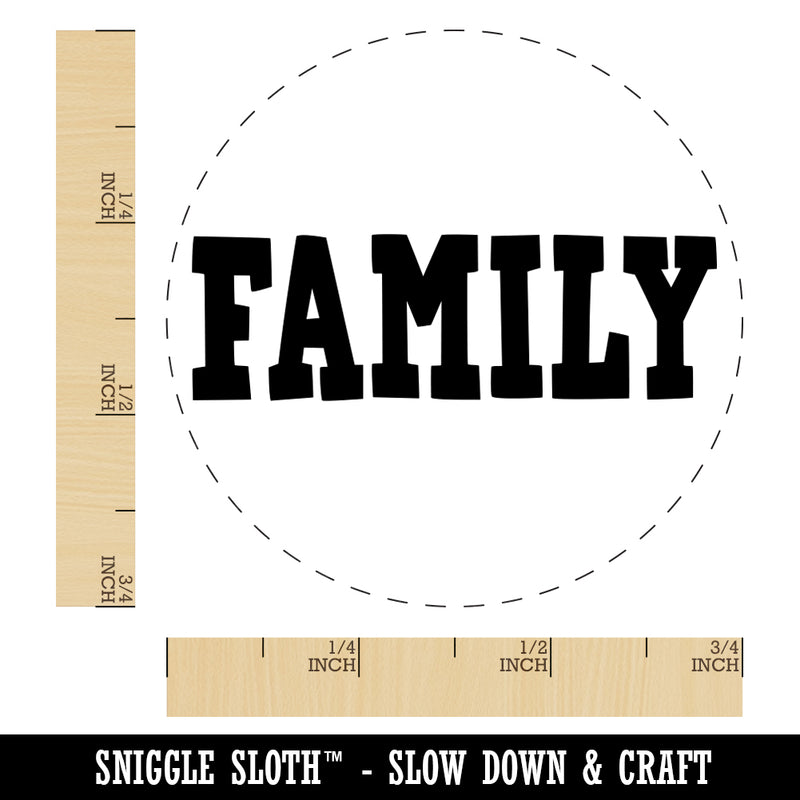 Family Fun Text Rubber Stamp for Stamping Crafting Planners