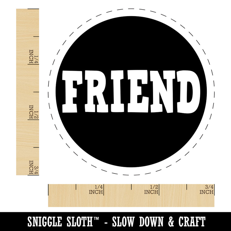 Friend in Circle Rubber Stamp for Stamping Crafting Planners