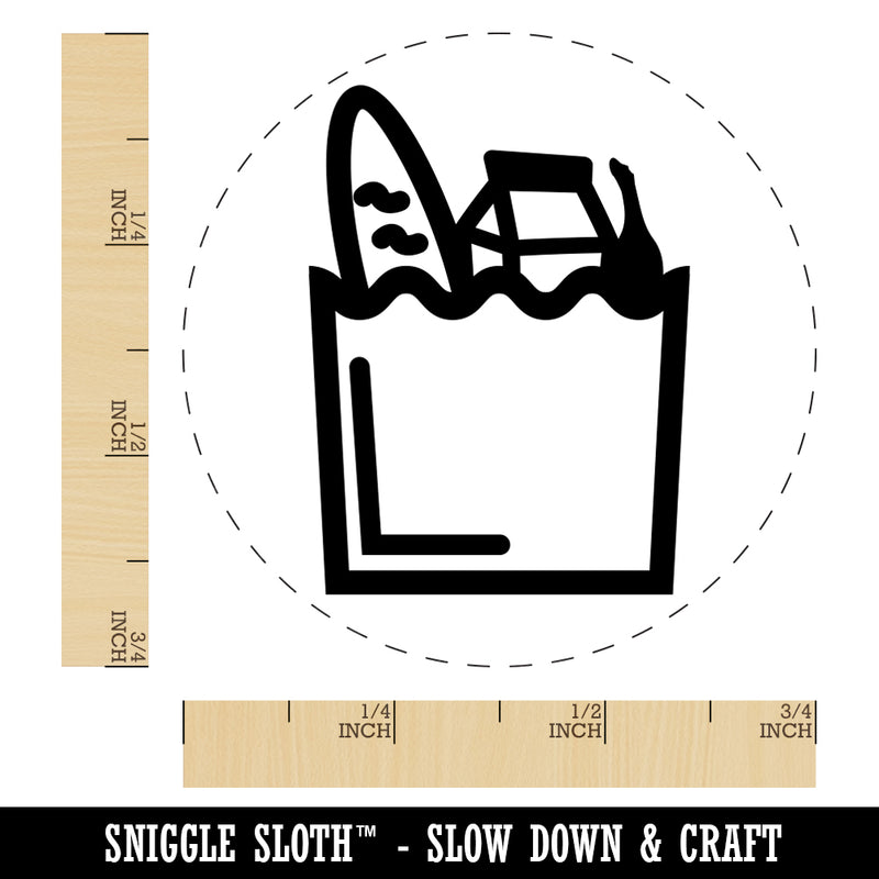 Groceries Grocery Store Icon Rubber Stamp for Stamping Crafting Planners