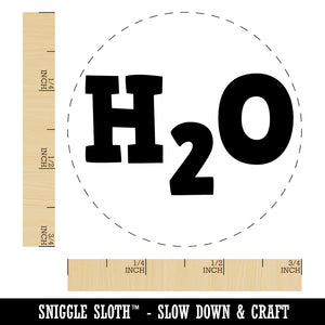 H2O Water Fun Text Rubber Stamp for Stamping Crafting Planners