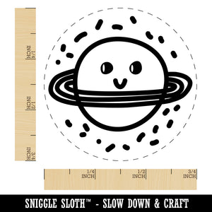 Happy Planet Space Doodle Rubber Stamp for Stamping Crafting Planners