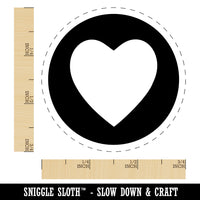 Heart in Circle Rubber Stamp for Stamping Crafting Planners