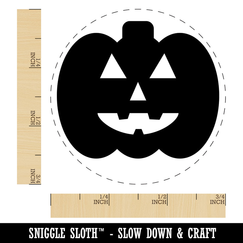 Jack O'Lantern Happy Halloween Pumpkin Rubber Stamp for Stamping Crafting Planners