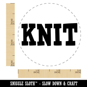 Knit Fun Text Rubber Stamp for Stamping Crafting Planners