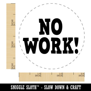 No Work Teacher Fun Text Rubber Stamp for Stamping Crafting Planners