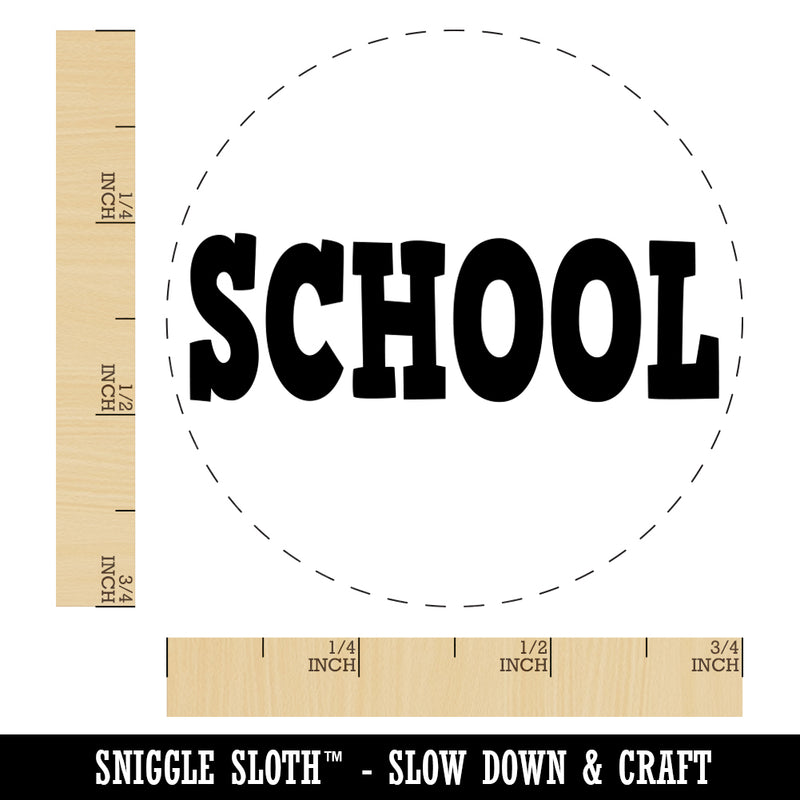 School Fun Text Rubber Stamp for Stamping Crafting Planners