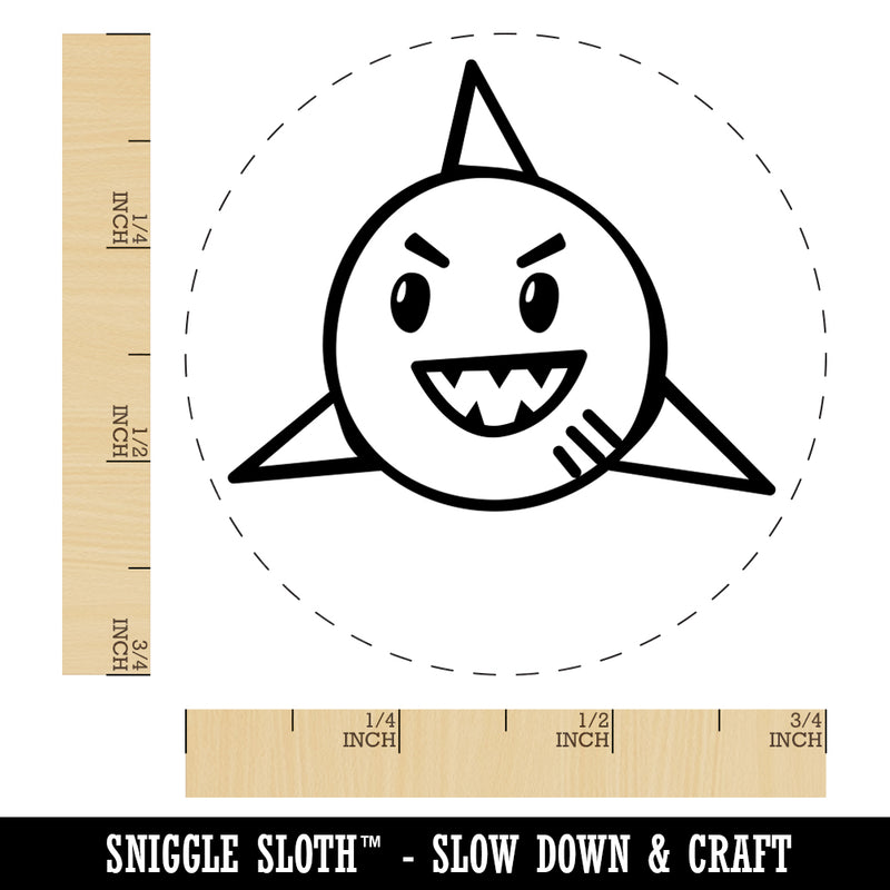 Shark Face Doodle Rubber Stamp for Stamping Crafting Planners