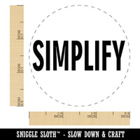 Simplify Text Rubber Stamp for Stamping Crafting Planners