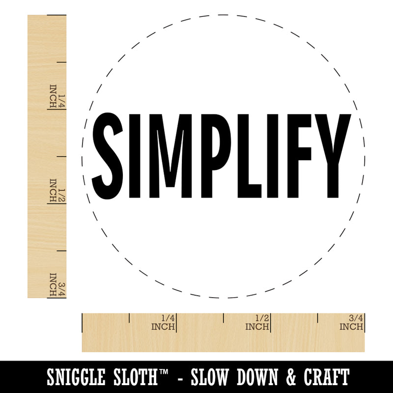 Simplify Text Rubber Stamp for Stamping Crafting Planners