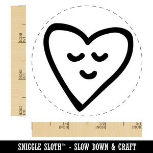 Sleeping Heart Doodle Rubber Stamp for Stamping Crafting Planners