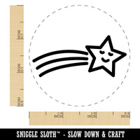 Smiling Shooting Star Rubber Stamp for Stamping Crafting Planners