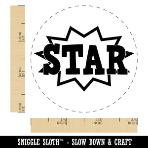 Star Burst Fun Text Teacher School Rubber Stamp for Stamping Crafting Planners