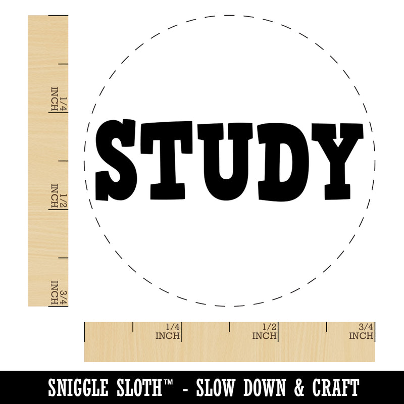 Study Fun Text Rubber Stamp for Stamping Crafting Planners