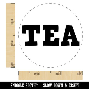 Tea Fun Text Rubber Stamp for Stamping Crafting Planners