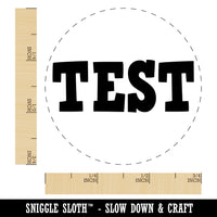 Test Fun Text Rubber Stamp for Stamping Crafting Planners