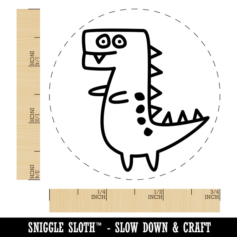 Tyrannosaurus Rex Dinosaur Doodle Rubber Stamp for Stamping Crafting Planners