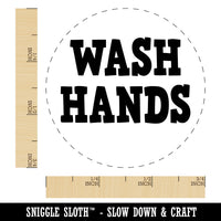 Wash Hands Text Rubber Stamp for Stamping Crafting Planners