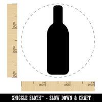 Wine Bottle Solid Rubber Stamp for Stamping Crafting Planners