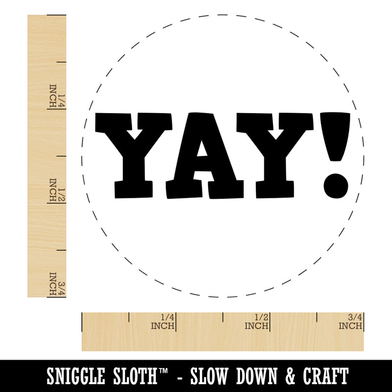 Yay Fun Text Rubber Stamp for Stamping Crafting Planners
