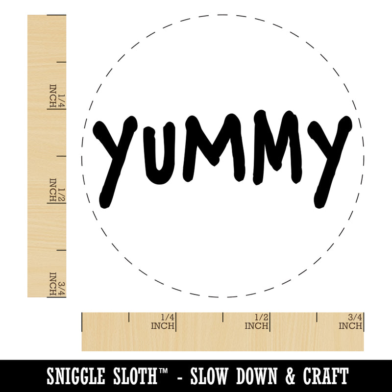 Yummy Fun Text Rubber Stamp for Stamping Crafting Planners