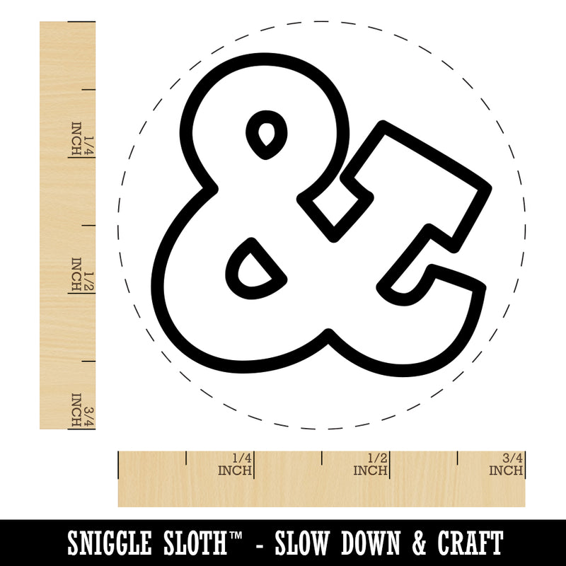 Ampersand Symbol And Outline Rubber Stamp for Stamping Crafting Planners