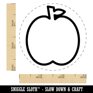 Apple Fruit Outline Rubber Stamp for Stamping Crafting Planners