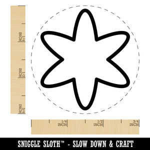 Asterisk Symbol Outline Rubber Stamp for Stamping Crafting Planners