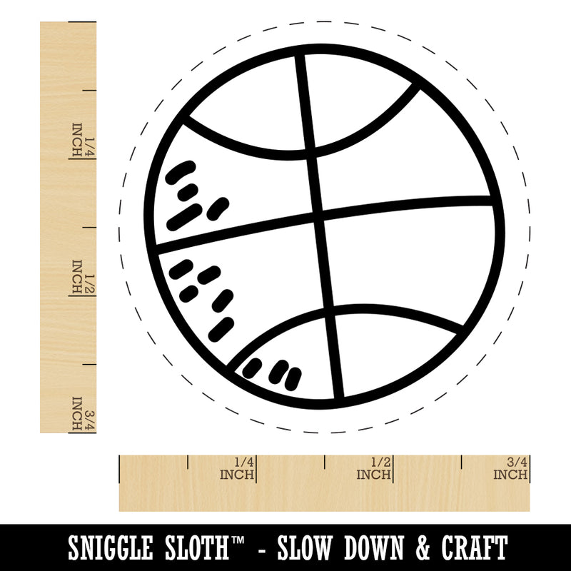 Basketball Doodle Rubber Stamp for Stamping Crafting Planners