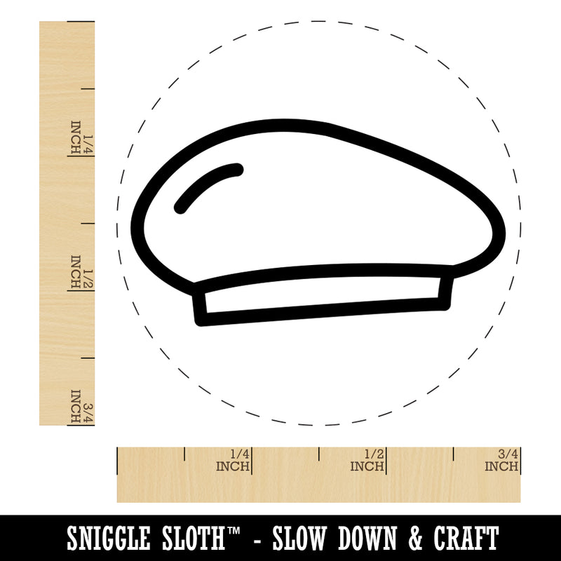 Beret Hat Doodle Rubber Stamp for Stamping Crafting Planners