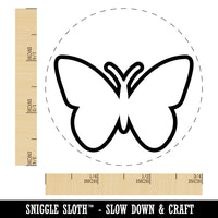 Butterfly Outline Rubber Stamp for Stamping Crafting Planners