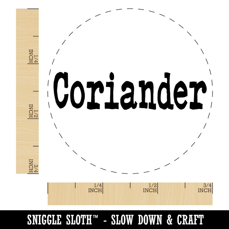 Coriander Herb Fun Text Rubber Stamp for Stamping Crafting Planners