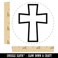 Cross Angled Christian Church Religion Outline Rubber Stamp for Stamping Crafting Planners