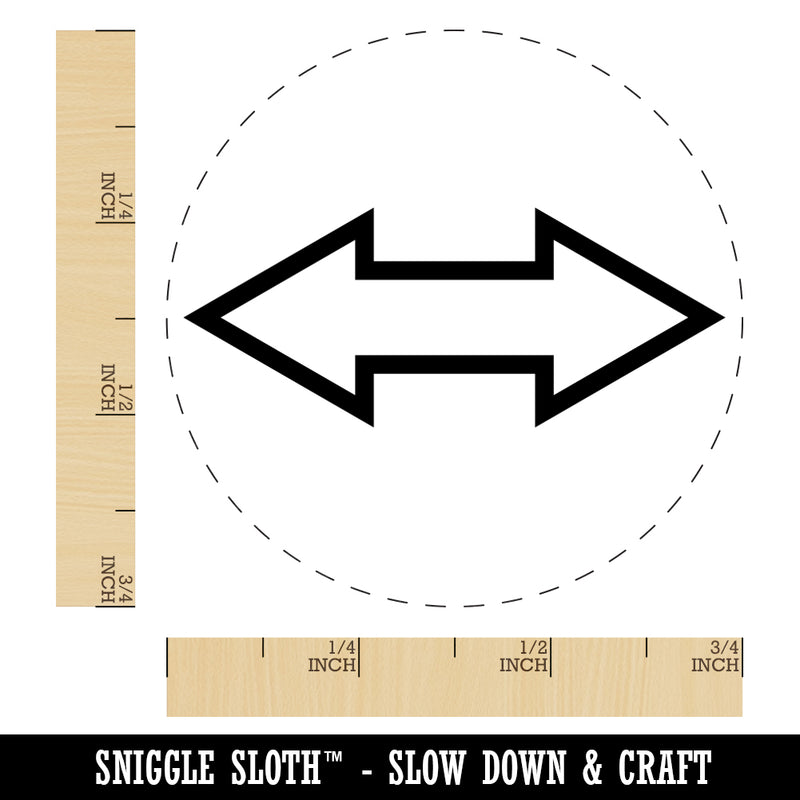 Double Arrow Symbol Outline Rubber Stamp for Stamping Crafting Planners