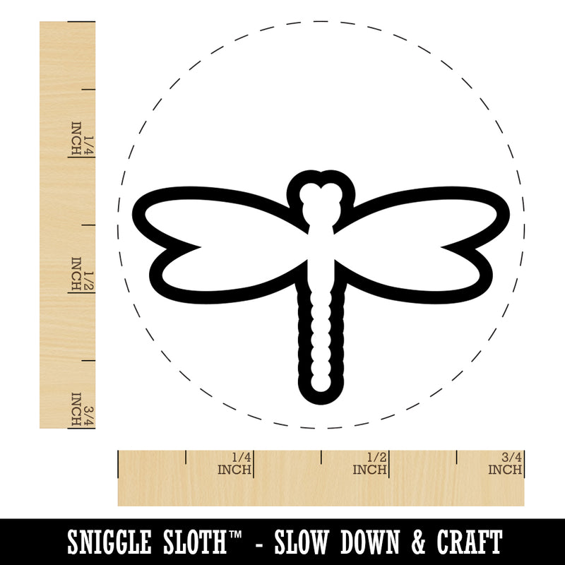 Dragonfly Outline Rubber Stamp for Stamping Crafting Planners