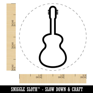 Guitar Outline Rubber Stamp for Stamping Crafting Planners