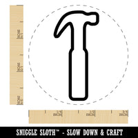 Hammer Tool Outline Rubber Stamp for Stamping Crafting Planners