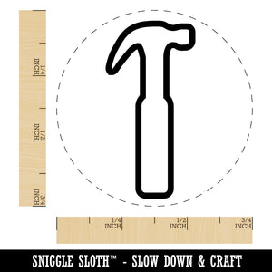 Hammer Tool Outline Rubber Stamp for Stamping Crafting Planners