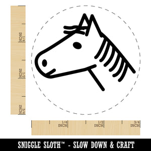 Horse Head Profile Doodle Rubber Stamp for Stamping Crafting Planners