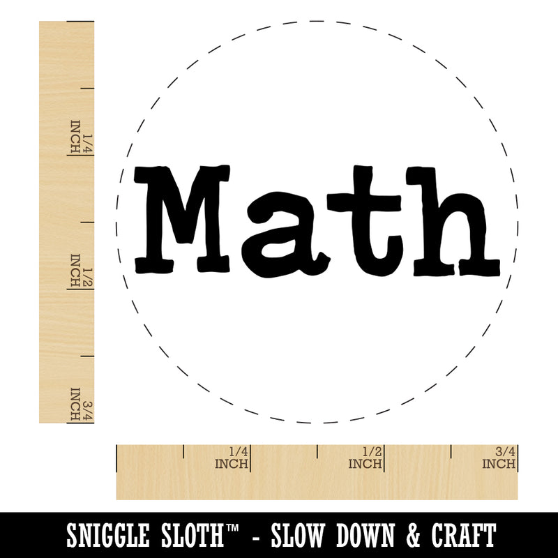 Math School Fun Text Rubber Stamp for Stamping Crafting Planners